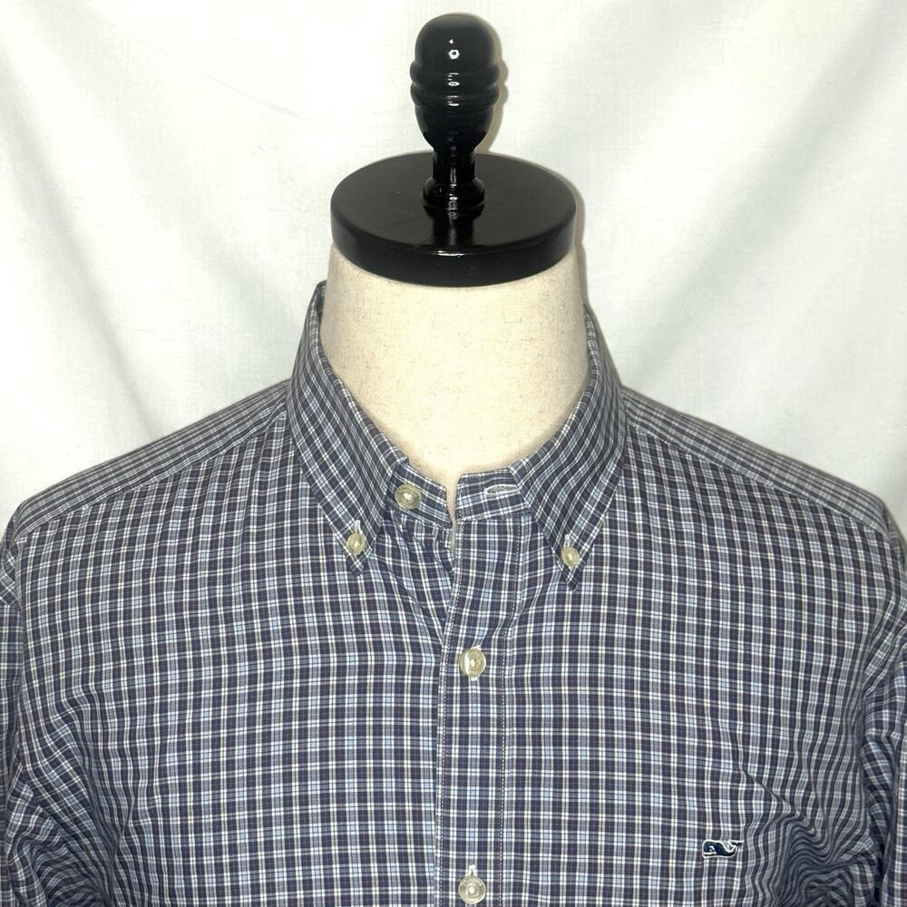 Vineyard Vines Collegiate Shirt Mens Large Plaid Button Down Long Sleeve Cotton